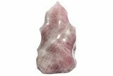 Tall, Polished Rose Quartz Crystal Flame - Madagascar #230164-1